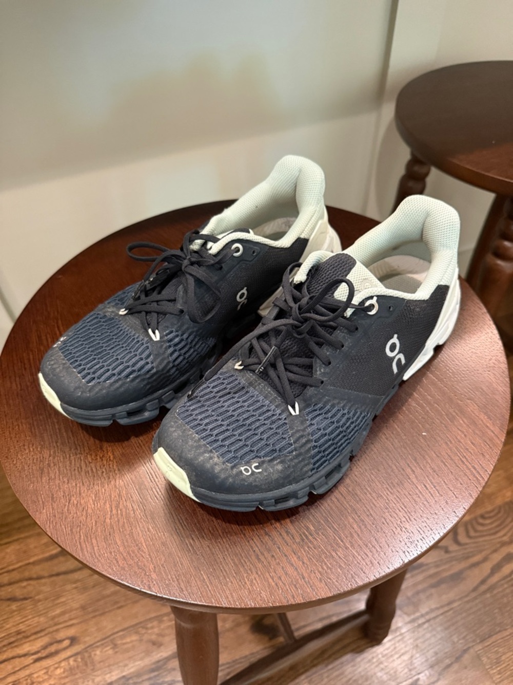 On clouds Running Black and White Athletic Shoes